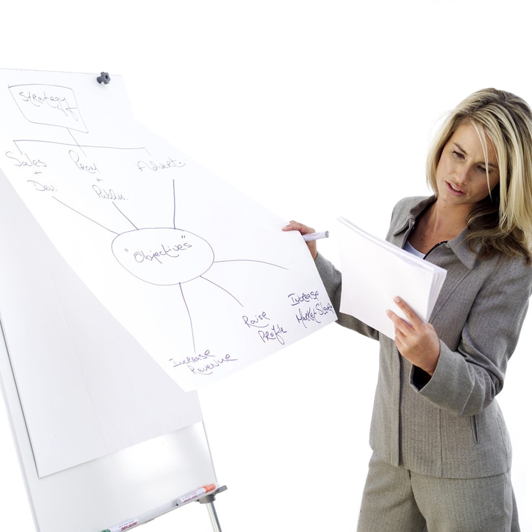 Hartie pentru flipchart 80g/mp, format 61x86cm, alba neliniata, rezerva top 500 coli - imagine 4